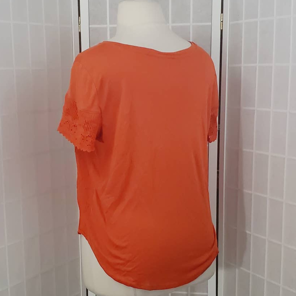 New York & Company Orange Top Shirt Size: Large - Picture 8 of 8